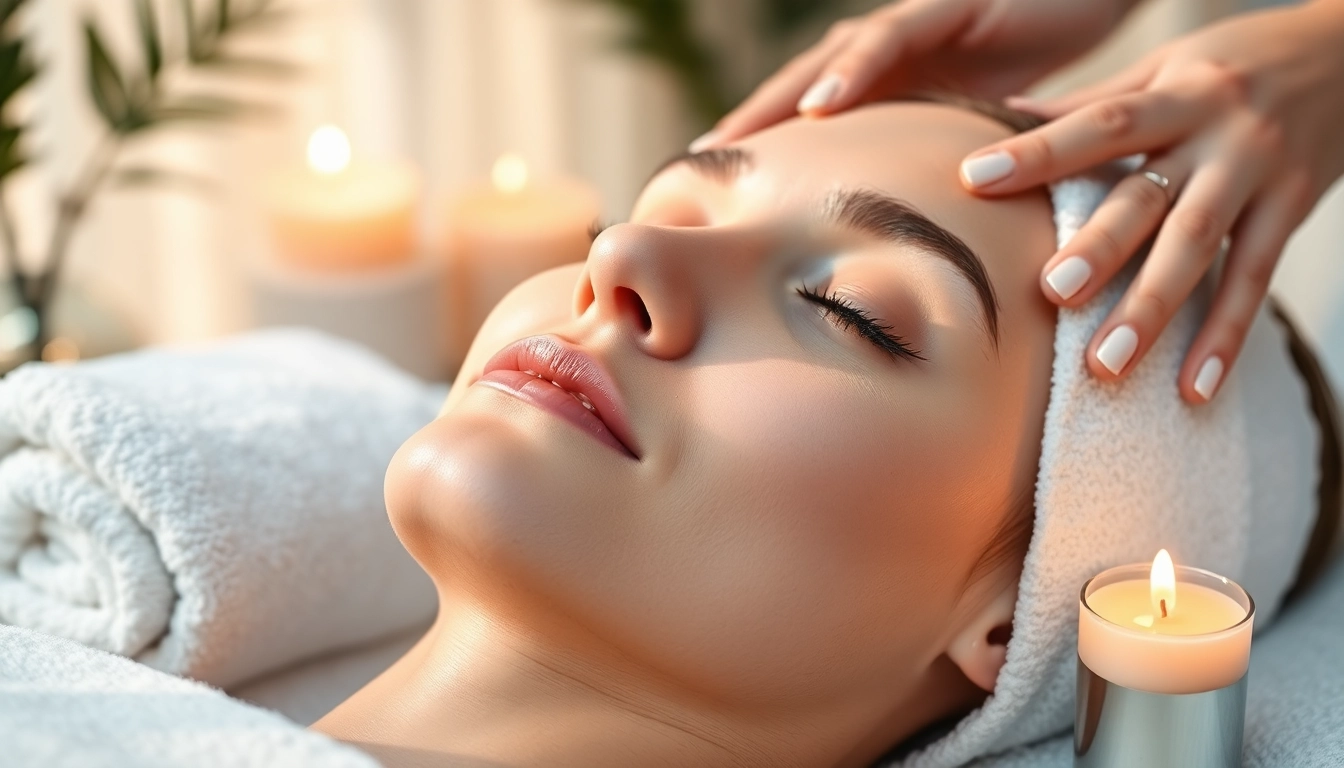 Facial rejuvenation during Faltenbehandlung Zürich, showcasing a relaxing spa environment.