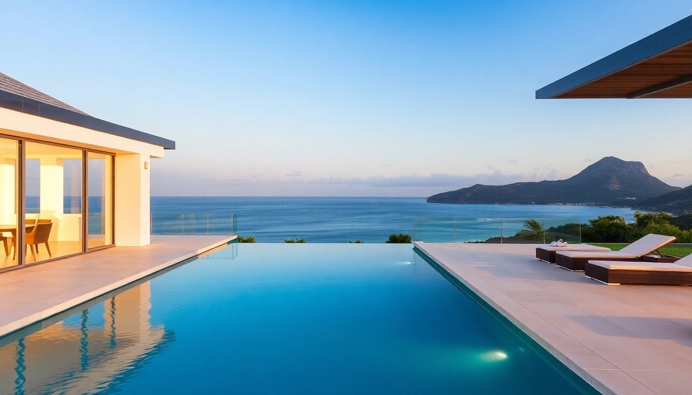 Relax in a stunning modern luxury villa in St Martin with breathtaking ocean views and an infinity pool.