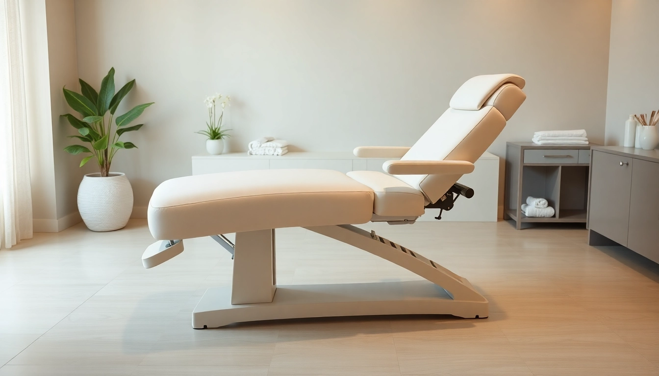 Erleben Sie die elegante liege Kosmetik mit verstellbaren Funktionen für Komfort und Stil.