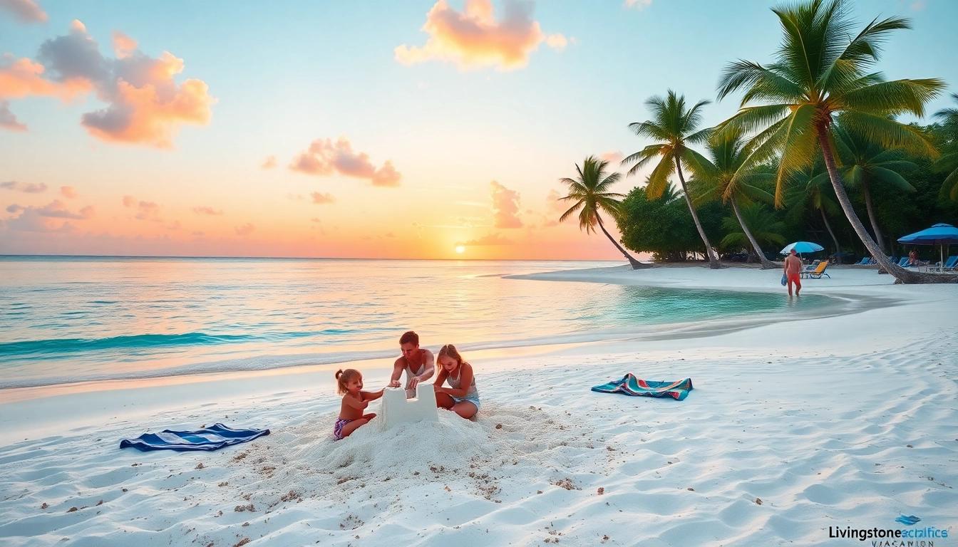 Enjoy a family vacation experience with Livingstone Vacations Bahamas Travel on pristine beaches.