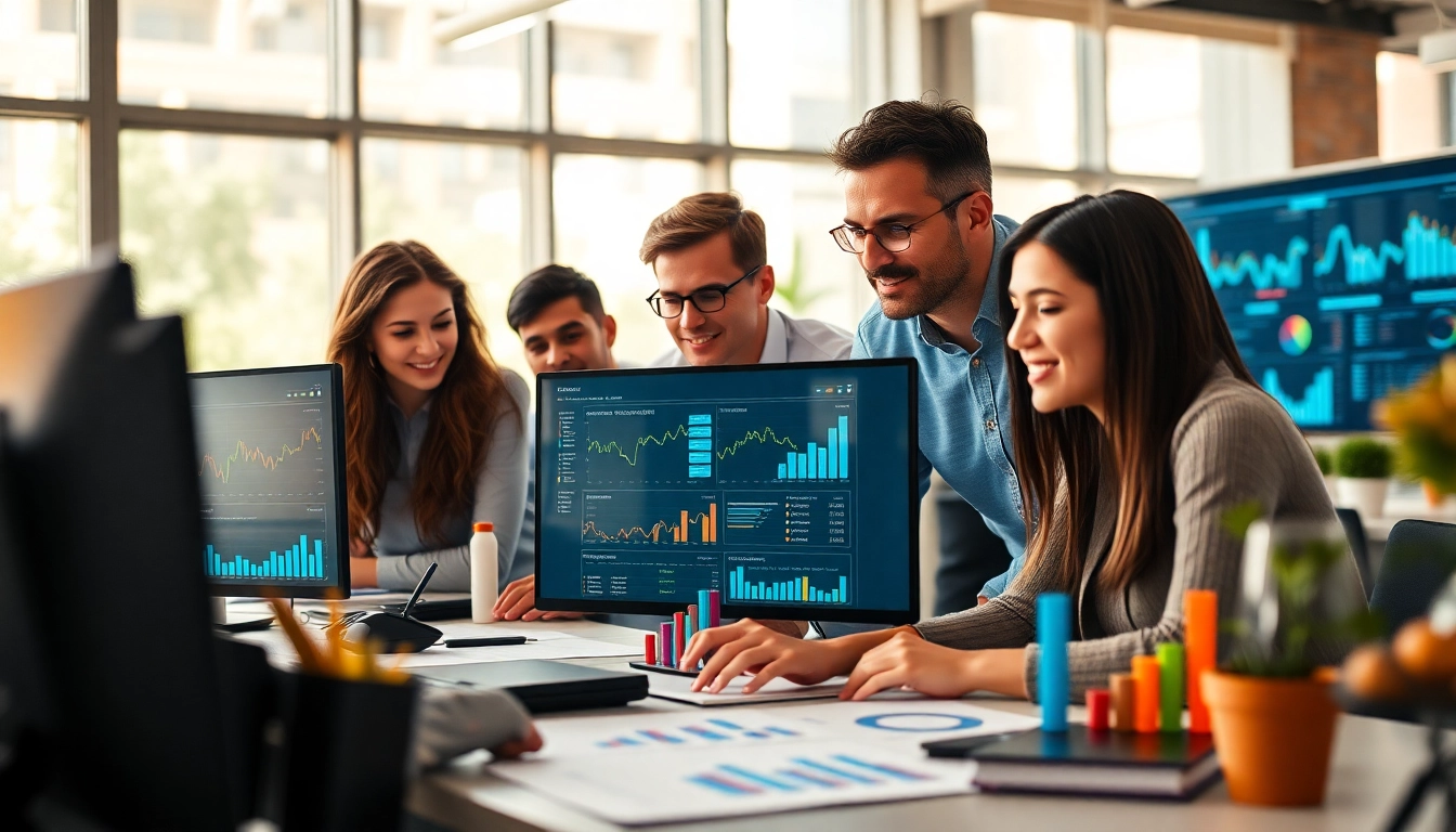 Optimize your edmonton seo strategy with a professional SEO team collaborating in an office.