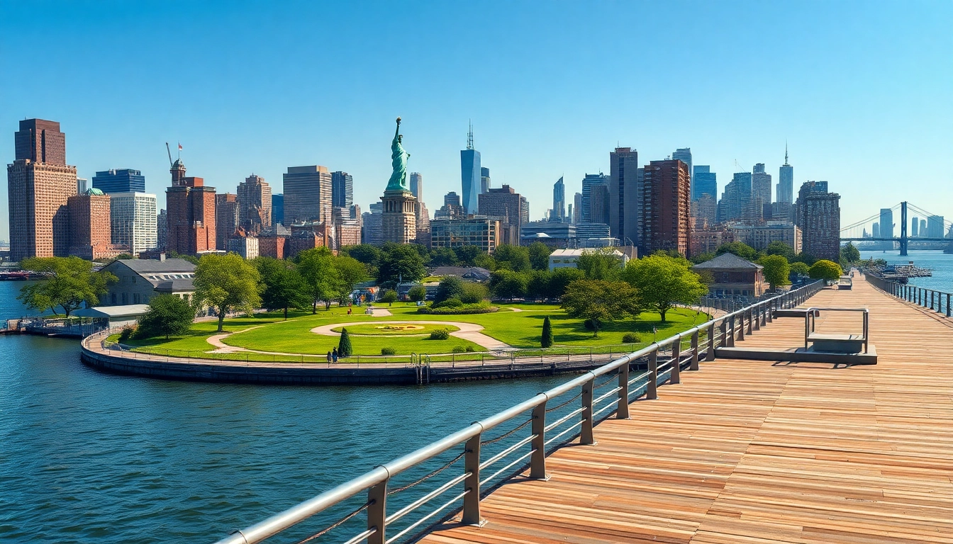 Explore the stunning skyline of Jersey City NJ featuring Liberty State Park and the Statue of Liberty.