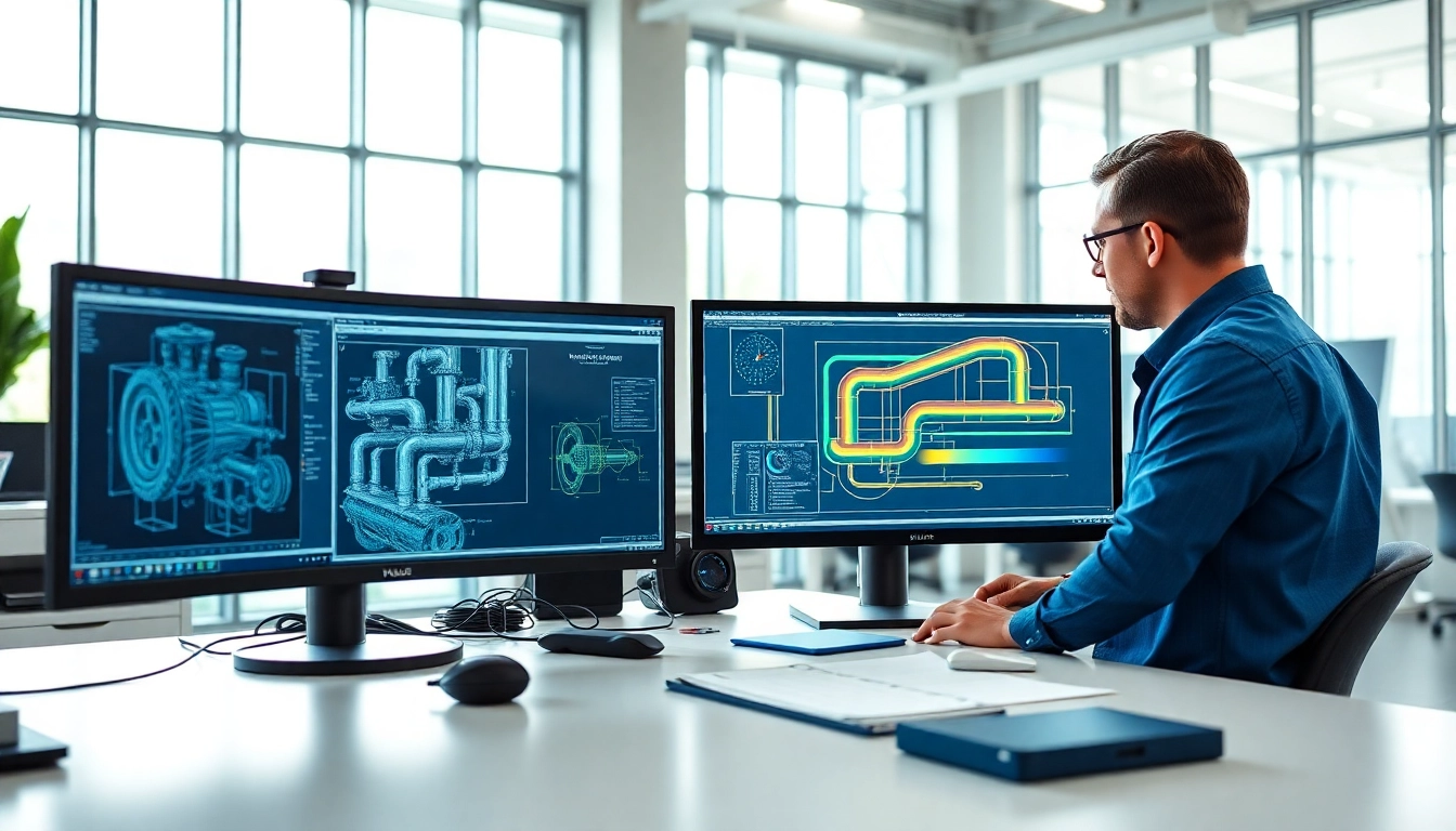 Visual representation of a pipe stress analysis company conducting detailed engineering work.