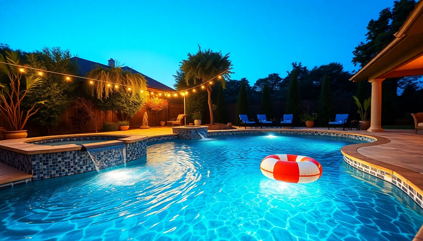 Discover a beautiful swimming pool installation showcasing elegant design and inviting surroundings.