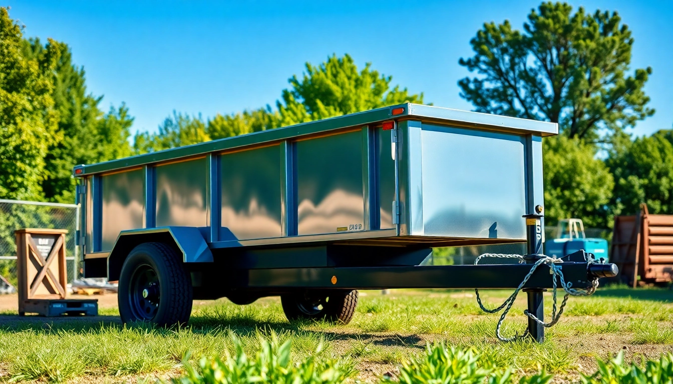 Considering a dump trailer for sale near me, this featured model showcases quality and functionality.