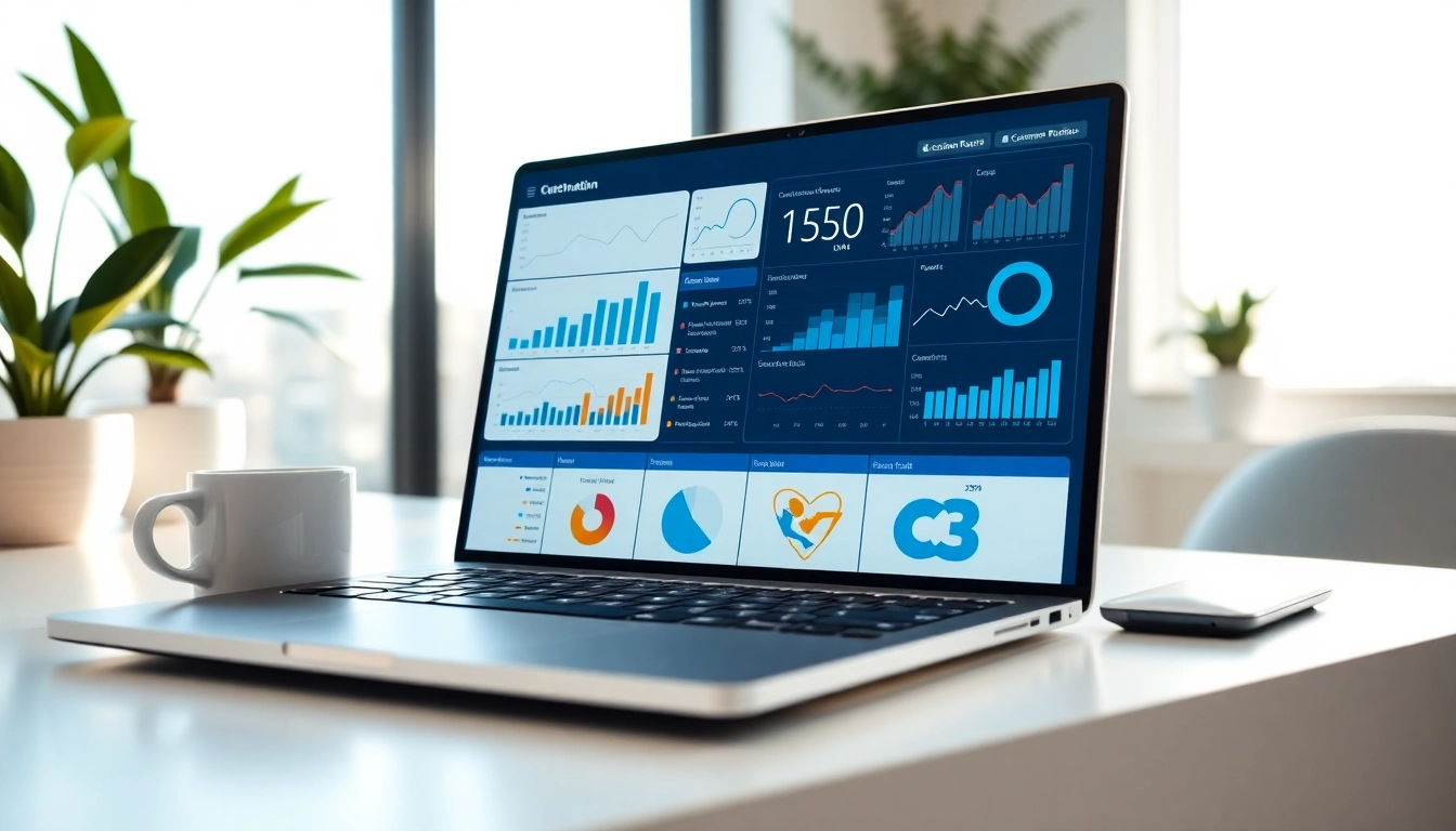 Analyze customer engagement metrics with advanced Customer Retention Software on a modern laptop.