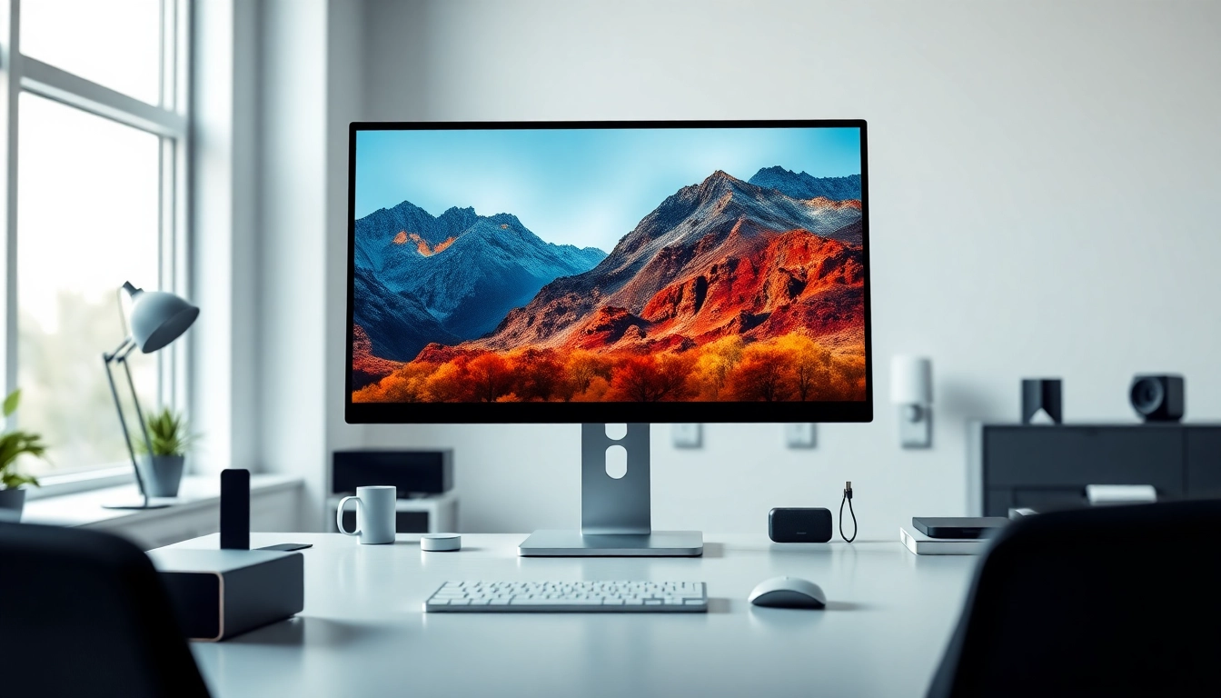 Buy Apple Pro Display XDR in a sleek workspace showcasing its stunning visuals and modern design.