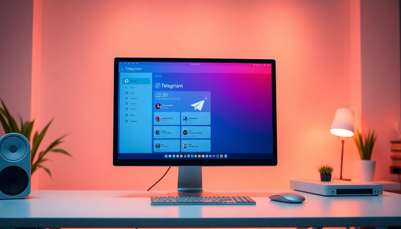 View Telegram電腦版 on a modern computer setup featuring its user-friendly interface.