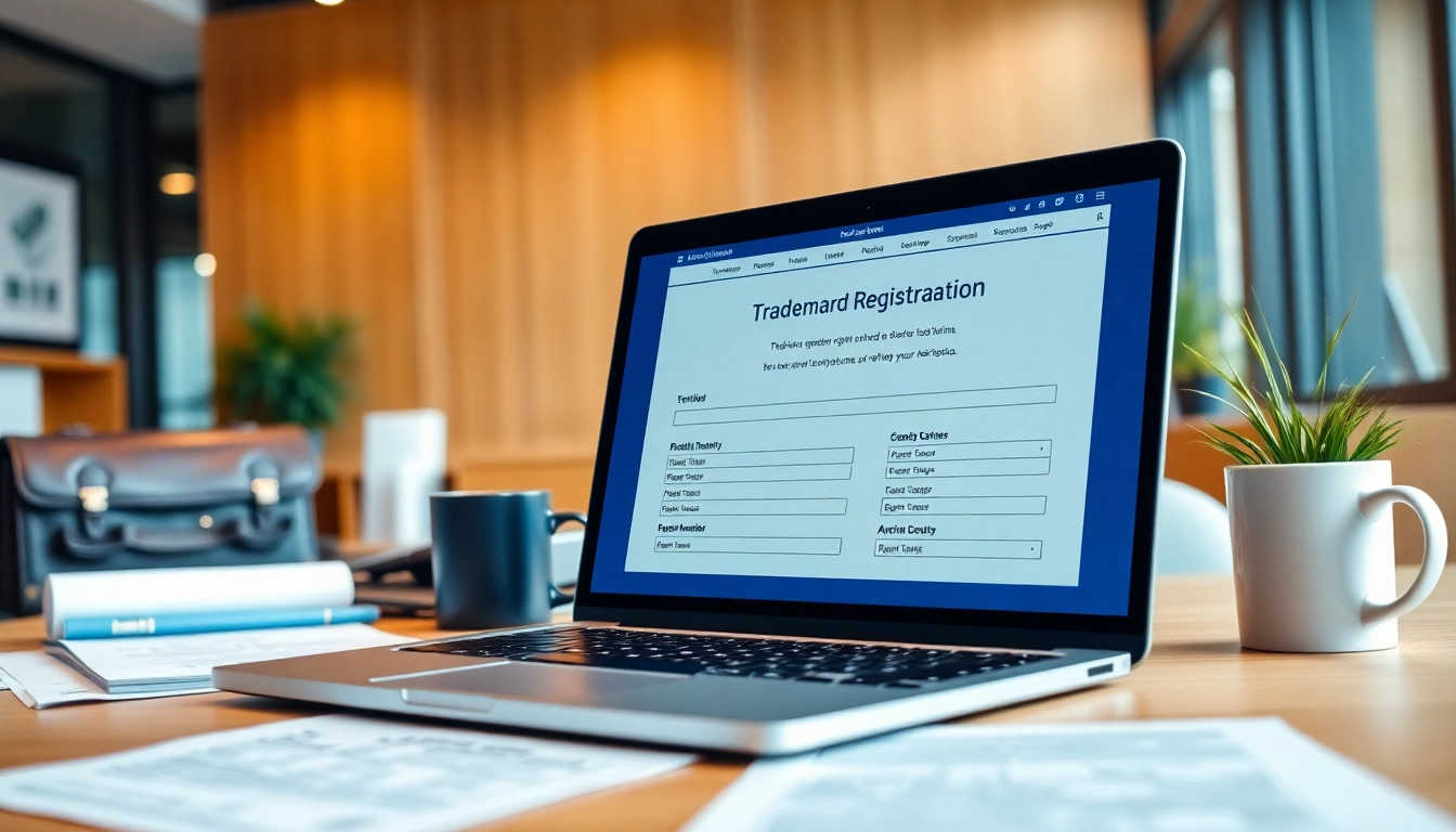 Secure your brand with an effective online trademark registration platform interface showcasing user-friendly features.