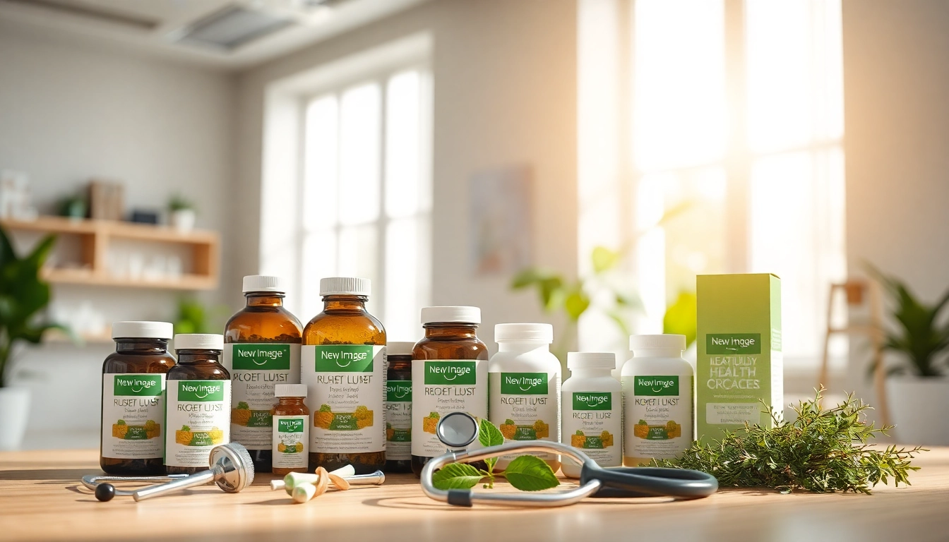 Showcase of New Image International’s health products at https://newimage.world/ emphasizing wellness and natural ingredients.
