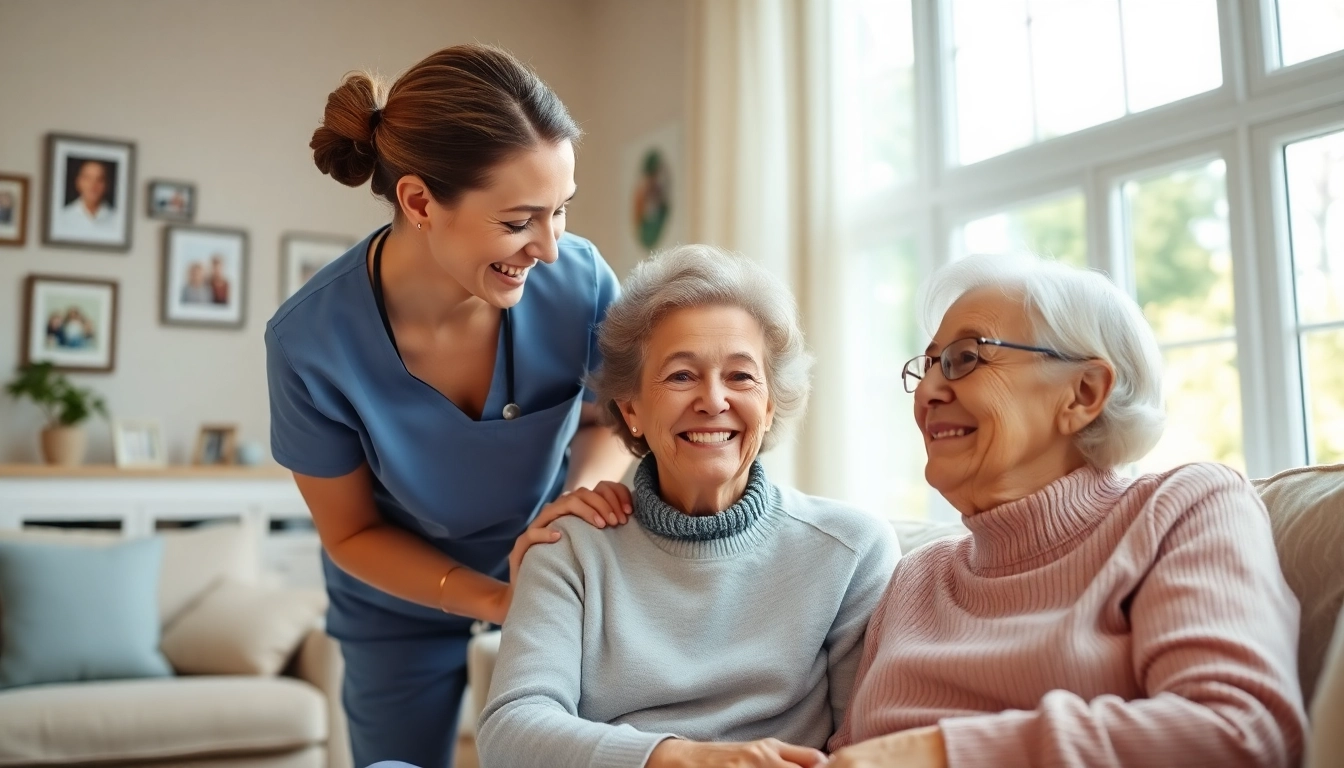 Austin senior home care scene showing a caregiver assisting an elderly client, emphasizing compassion and warmth.