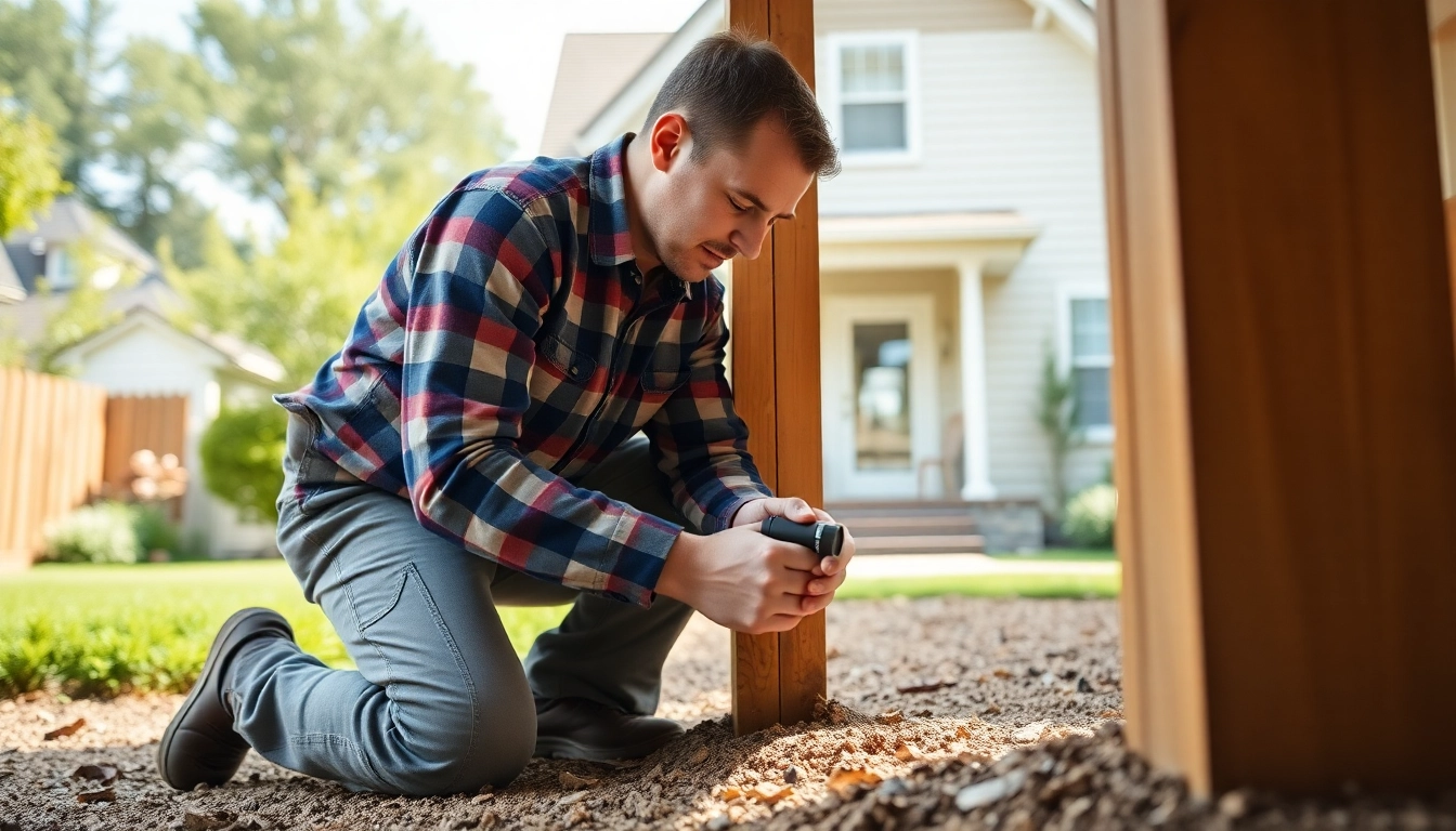 Inspecting termite inspections in a home, highlighting professional inspection process.