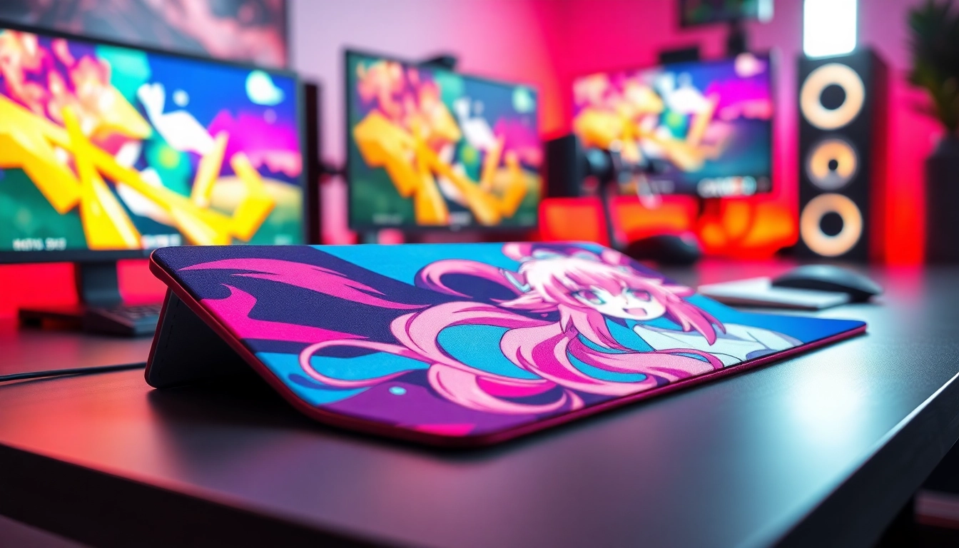 Showcasing an engaging 3d mouse pad designed with vibrant anime elements and wrist support features.