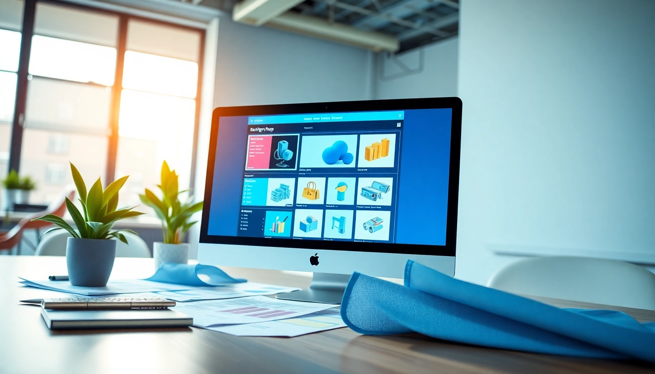 Onlineshop erstellen lassen durch kreative Webdesigner in modernem Büro mit inspirierendem Umfeld.