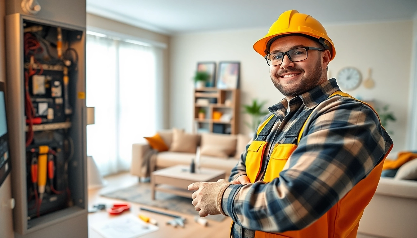 Expert providing Electrical Service by troubleshooting a home electrical panel in a safe, organized environment.
