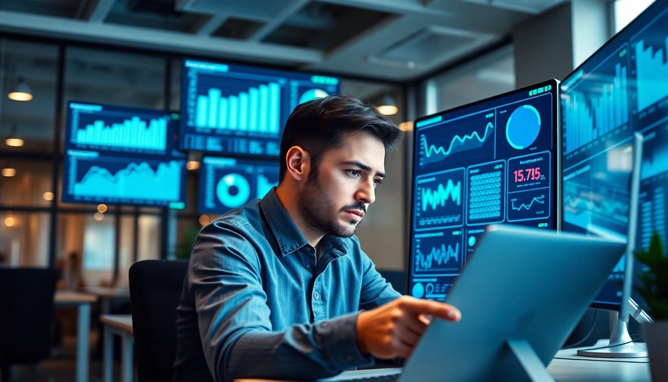 Analyze competitor data effectively with AI for competitor analysis in a modern office setting.