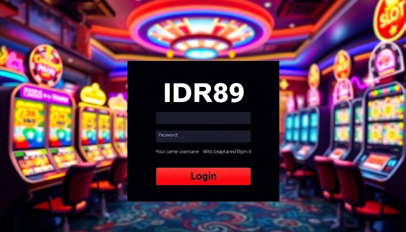 Melakukan IDR89 Login ke platform permainan slot yang menarik dan penuh warna.
