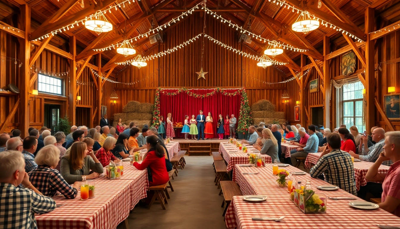 Experience the barn dinner theater 2024 schedule featuring vibrant performances and communal dining.