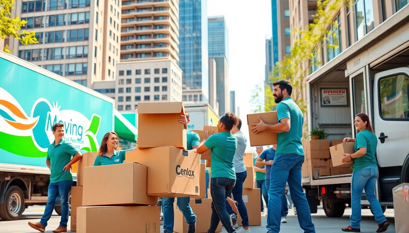 Best Toronto movers demonstrating teamwork and efficiency in a vibrant urban setting.