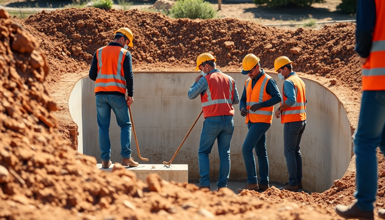 Construcción de un pozo en Sevilla por parte de nuestra empresa de pozos en Sevilla, destacando la calidad del servicio.